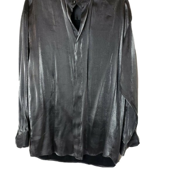 Men's Elliott Button-Down Collarless Dress Shirt-S - Picture 4 of 11